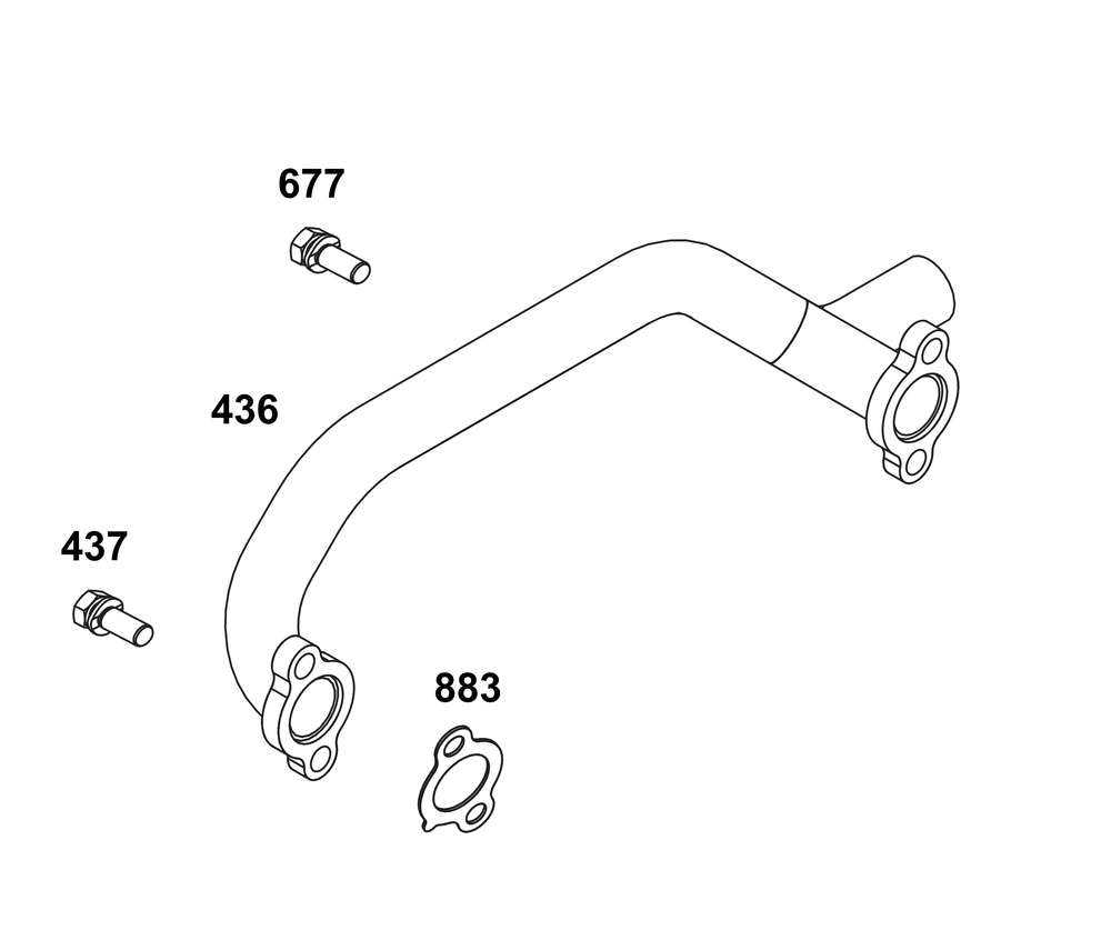Exhaust Group Diagram and Parts List for 356442-0651-F1 200000 - 399999 Briggs and Stratton Engine